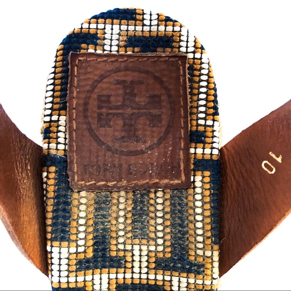 TORY BURCH Florian Brown Espadrille Wedge Sandals - Picture 6 of 8